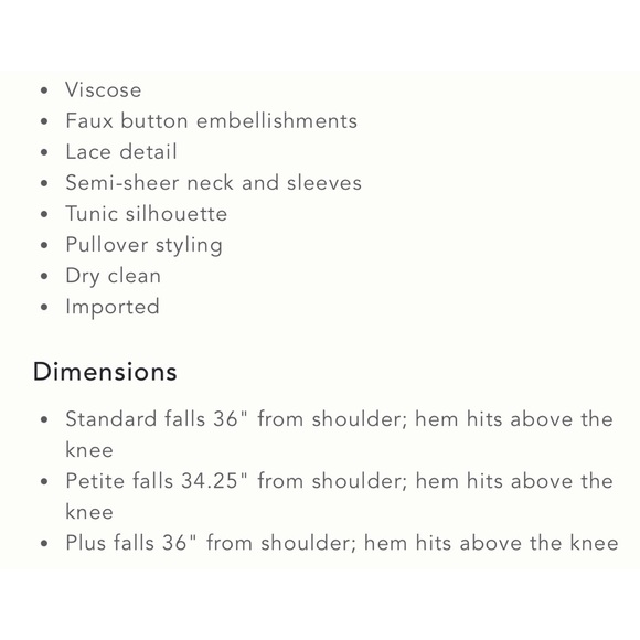 Anthropologie Josephine Lace Tunic Dress NWT SZ 1X - Picture 16 of 16